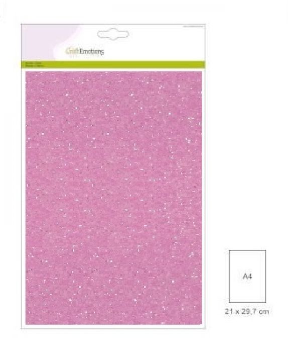 glitterpapier 5 vel roze 29x21cm 120gr