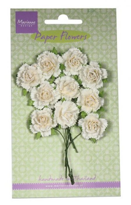 Marianne D Decoration Carnations - white RB2256