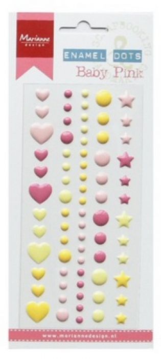 Marianne D Decoration Enamel dots - Baby pink PL4512