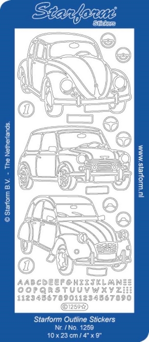 Stickers Classic Cars goud
