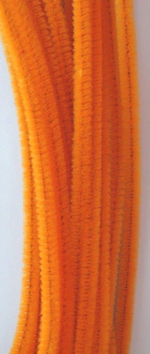 Chenille orange 6mm x 30cm 20st