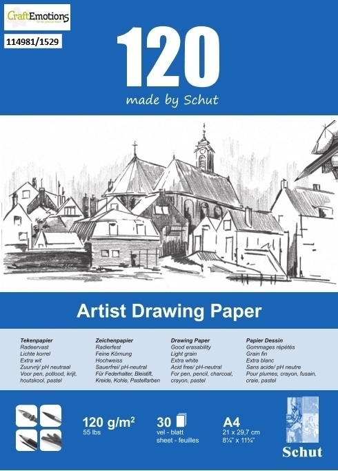 Schut Artist Drawing Paper 120 gram A4 bloc a 30 vel