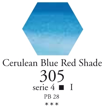 SennelierL'aquarelle halve napjes ceruleumblauw rode schaduw