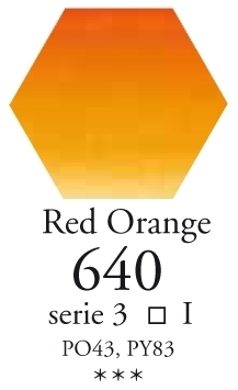 SennelierL'aquarelle halve napjes rood oranje