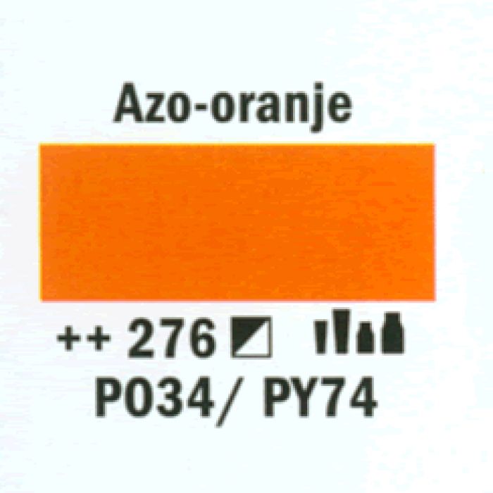 Amsterdam Acrylverf tube 250 ml Azo oranje 276