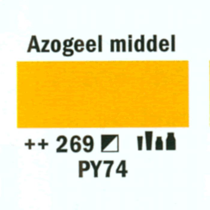 Amsterdam Acrylverf tube 250 ml Azogeel middel 269