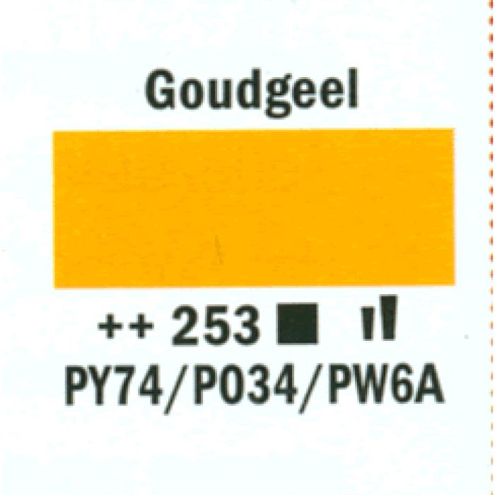 Amsterdam Acrylverf tube 250 ml Goudgeel 253