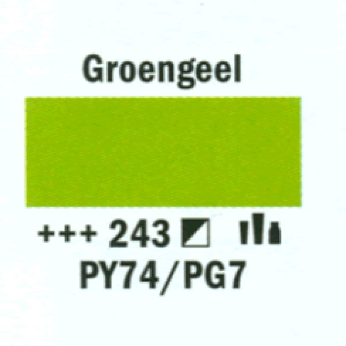 Amsterdam Acrylverf tube 250 ml Groengeel 243