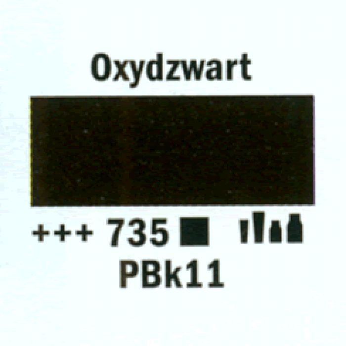 Amsterdam Acrylverf tube 250 ml Oxydzwart 735