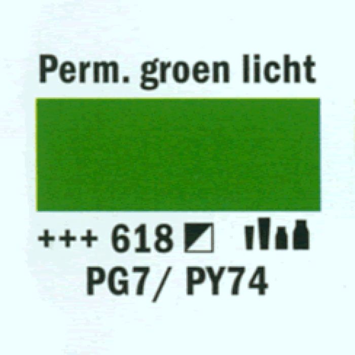 Amsterdam Acrylverf tube 250 ml Permanentgroen licht 618