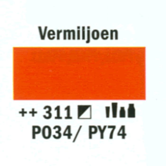 Amsterdam Acrylverf tube 250 ml Vermiljoen 311