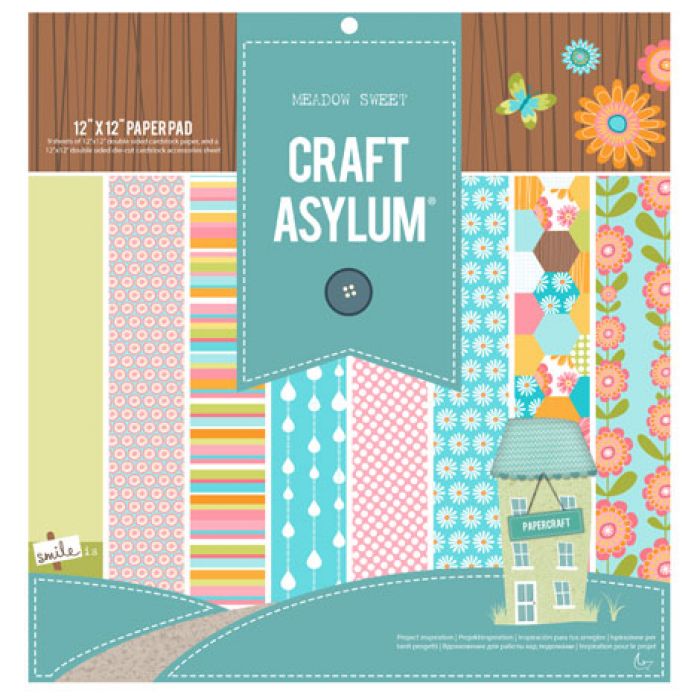 Craft Asylum Meadow Sweet Paperpad 10 sheets 30,5x30,5cm 480128 - double sided sheets