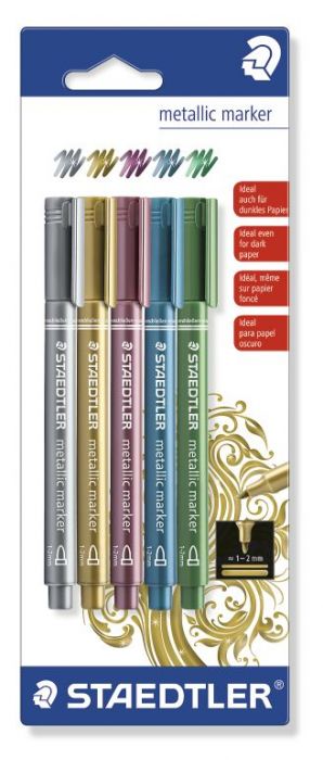 Staedtler metallic marker - Blister 5 kleuren