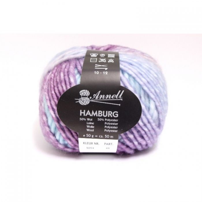 Annell Hamburg 5054 blauw/lila gemeleerd