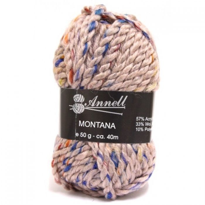 Annell Montana oranje/blauw/lila gemeleerd