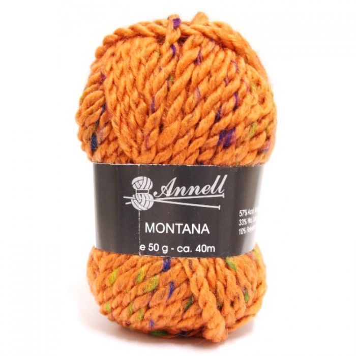 Annell Montana oranje/bruin gemeleerd
