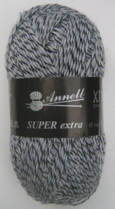 Annell Super Extra gemeleerd 2225 zwartwit