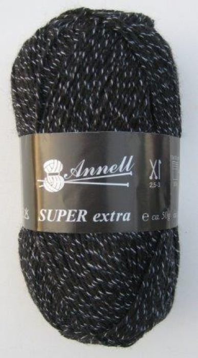 Annell Super Extra gemeleerd 2258 zwart