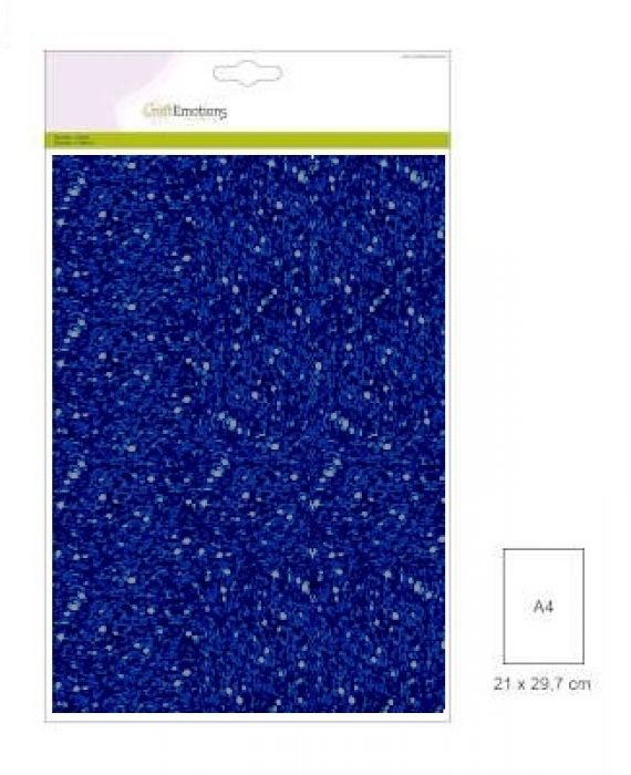 glitterpapier 5 vel blauw 29x21cm 120gr