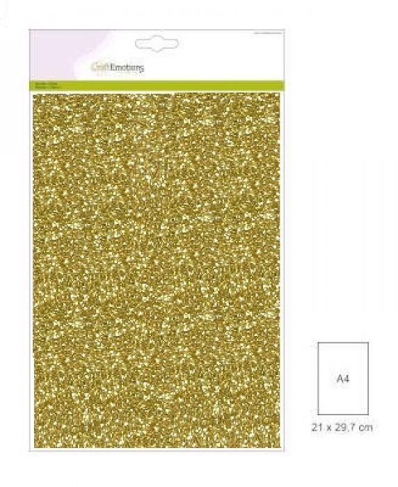 glitterpapier 5 vel goud 29x21cm 120gr