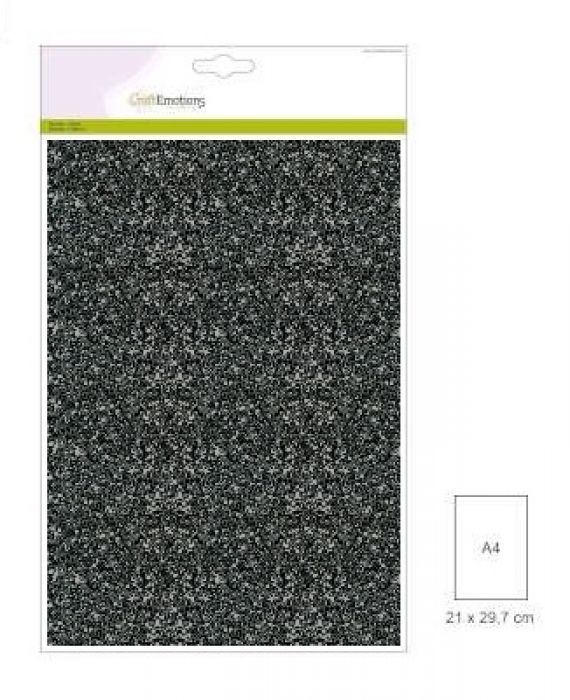 glitterpapier 5 vel zwart 29x21cm 120gr