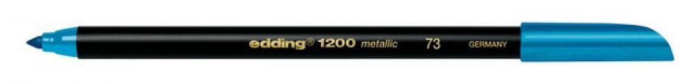 edding-1200 metallic teken/kleur stift blauw 1ST 1-3 mm