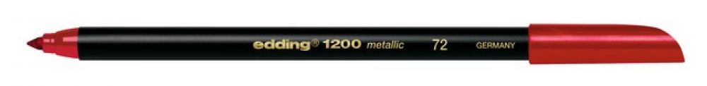 edding-1200 metallic teken/kleur stift rood 1ST 1-3 mm