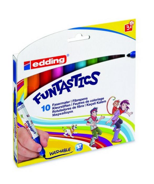 edding-14 Funtastics fibre pens 3mm assorti 10 kleuren