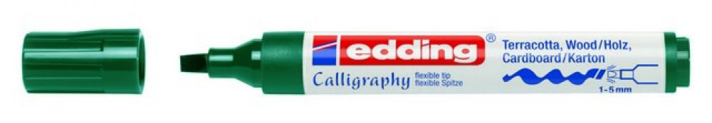 edding-1455 kalligrafie marker flexibel flesgroen 1ST 1-5 mm