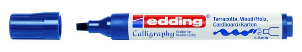 edding-1455 kalligrafie marker flexibel staalblauw 1ST 1-5 mm