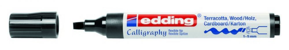 edding-1455 kalligrafie marker flexibel zwart 1ST 1-5 mm