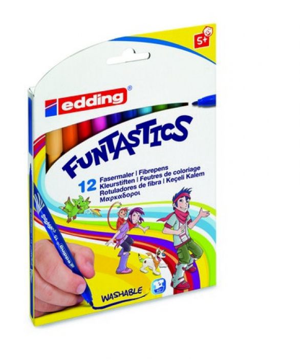 edding-15 Funtastics fibre pens 1mm assorti 12 kleuren