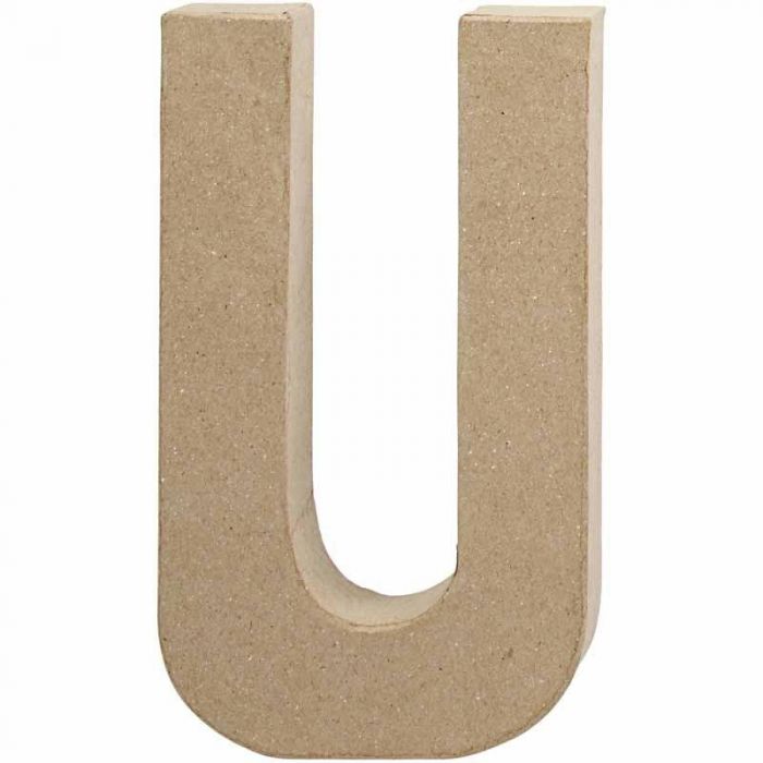 Letter U groot, h: 20,5 cm