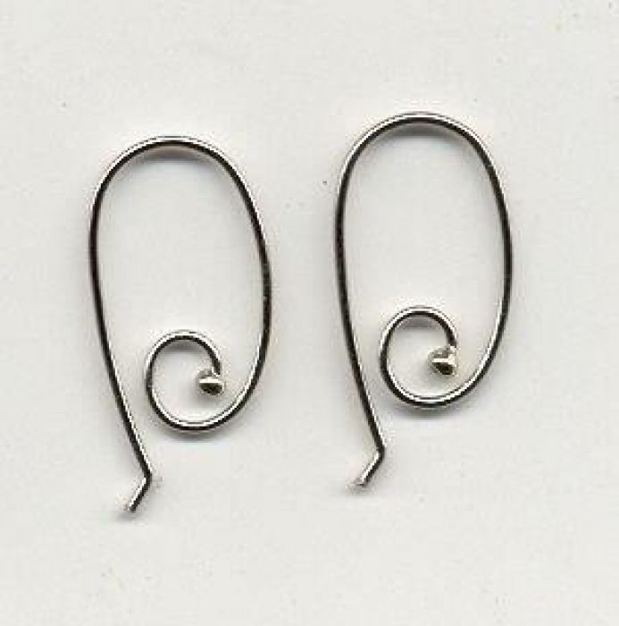 Earring platinum 13x24MM 2 ST/blister 12182-8203