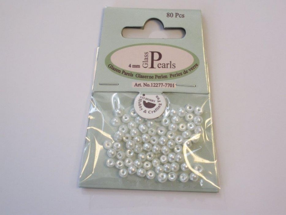 Glas parels rond 4mm wit zak 80 ST 12277-7701