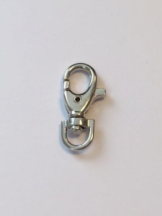 Karabiner met draaibaar oog 35mm platinum 12032-4701