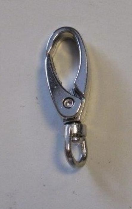 Karabiner met draaibaar oog 35mm platinum 12032-6201