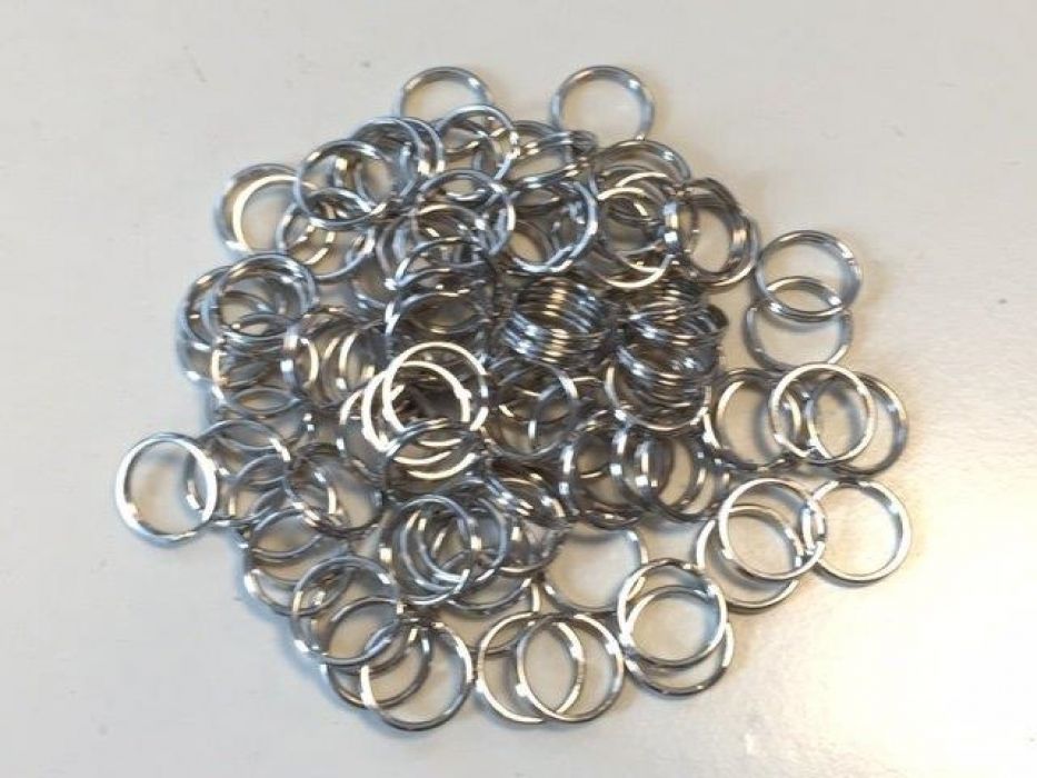 Key Rings 15mm platinum 10 ST 12335-3522