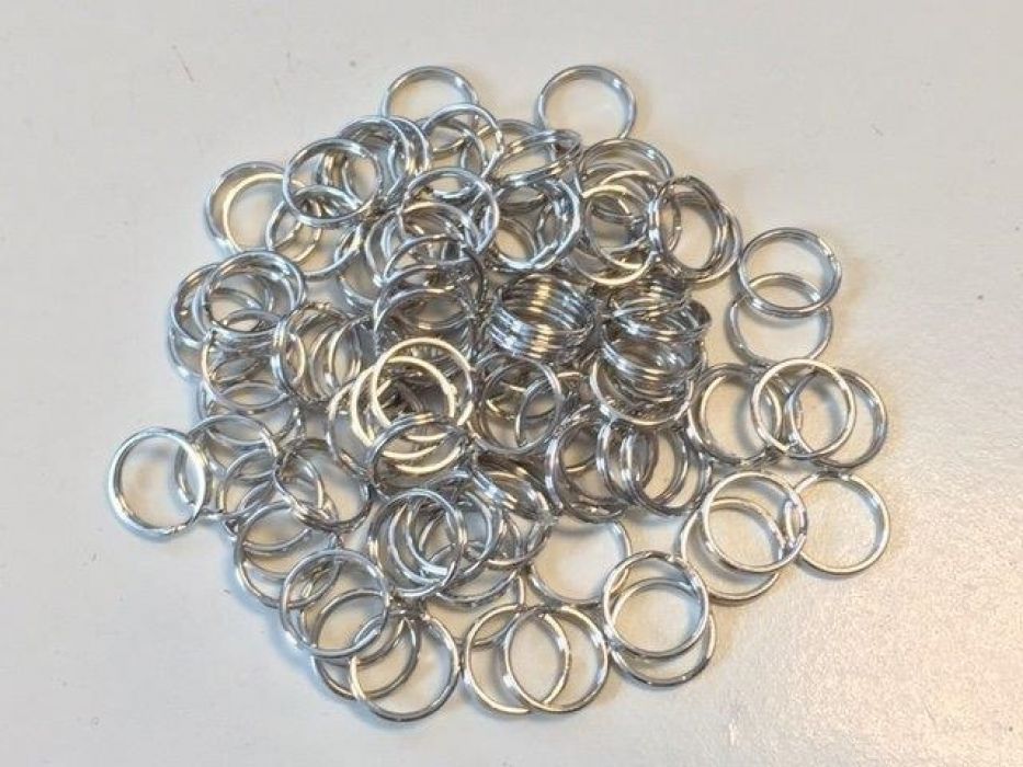 Key Rings 20mm platinum 8 ST 12335-3524