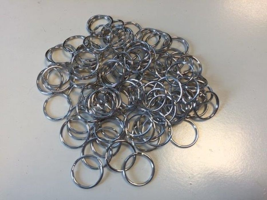 Key Rings 25mm platinum 6 ST 12335-3526