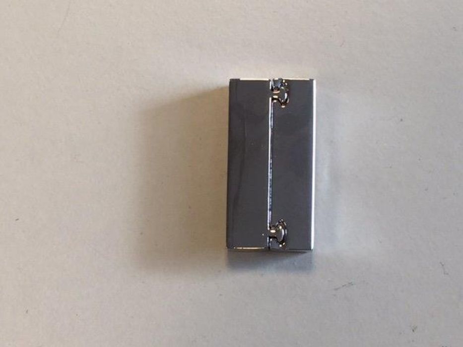 Magneetsluiting plat platinum 38x19mm (gat 4x34mm) 1 ST 12333-3314