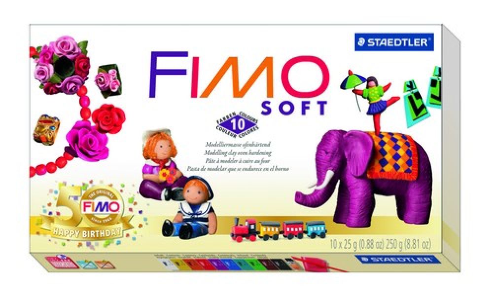 Fimo Soft basisset 10 halve blokken Nostalgia 8023 10P