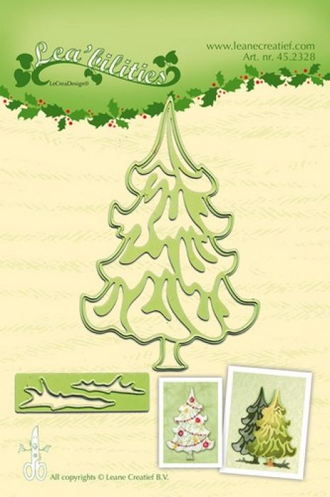LeCrea - Lea’bilitie Christmas tree snij en embossing mal 45.2328