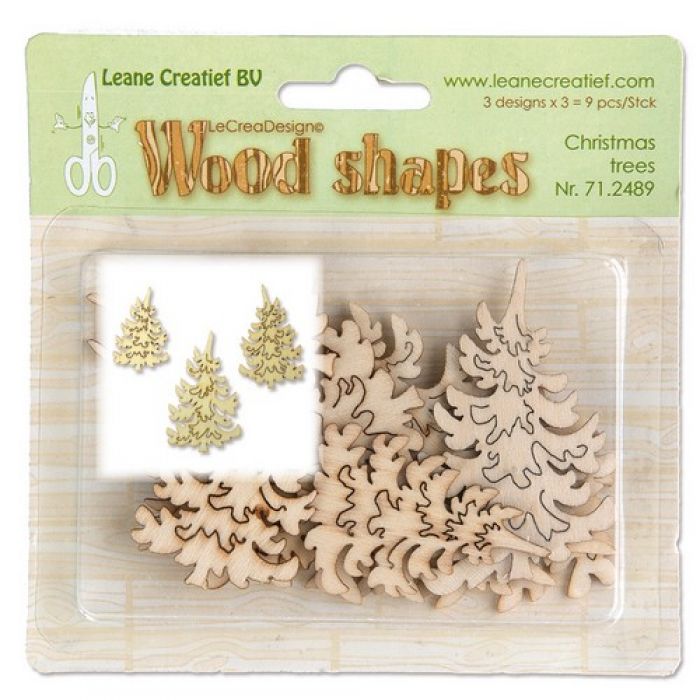 LeCrea - Wood shapes Christmas trees 71.2489