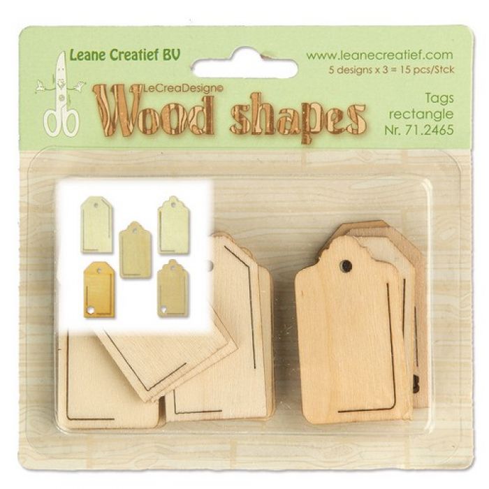 LeCrea - Wood shapes Tags rectangle 71.2465