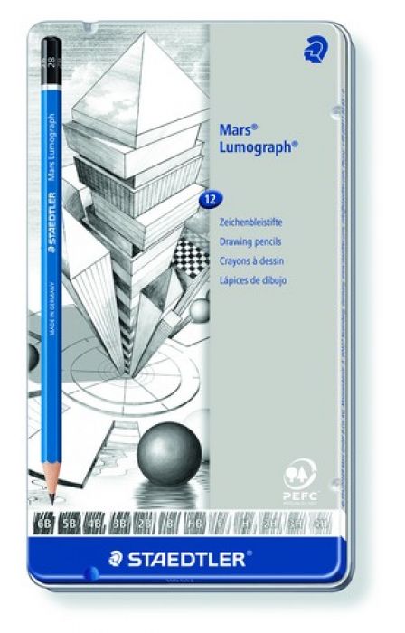 Staedtler Mars Lumograph potlood set á 12 stuks 100 G12