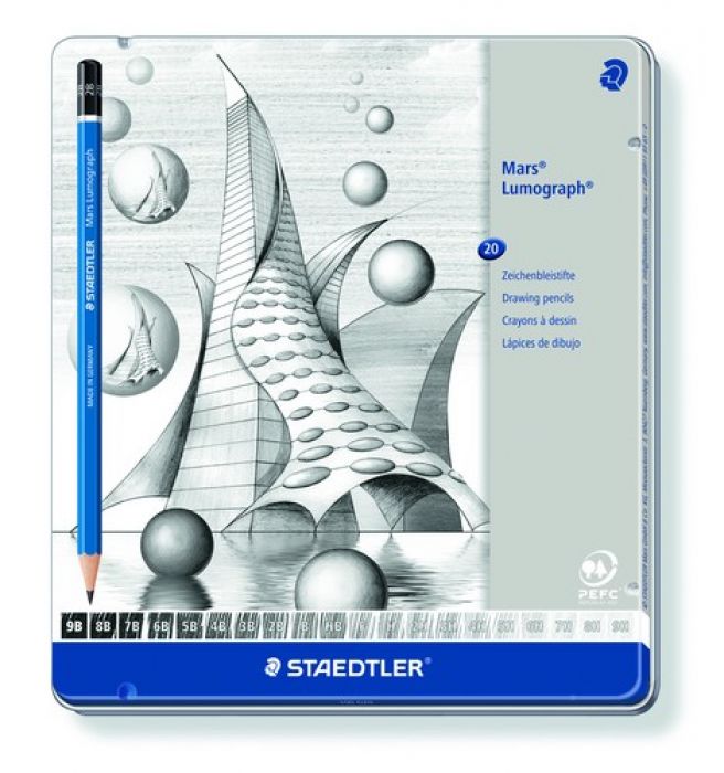 Staedtler Mars Lumograph potlood set á 20 stuks 100 G20