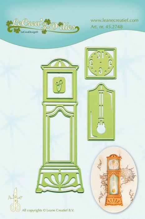 LeCrea - Lea’bilitie Grandfather clock snij en embossing mal 45.2748 11,0cm 