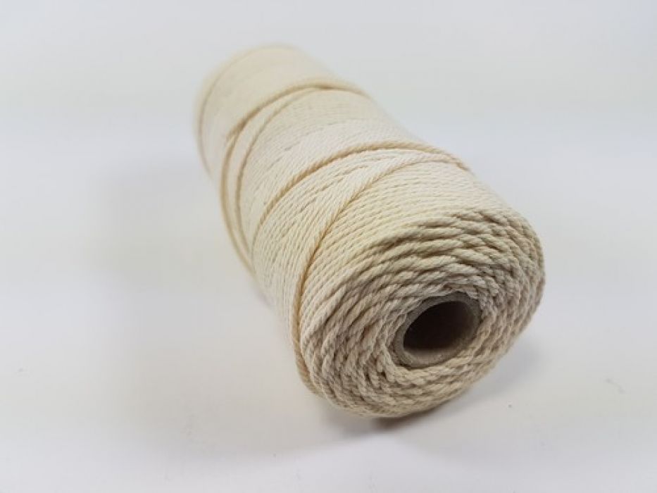 Katoen Macramé touw spoel nr 16 1,5mm 100grs - ecru +/- 110mtr