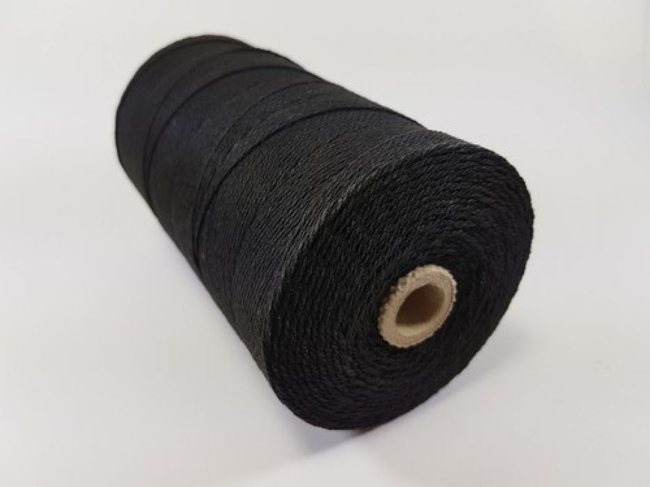 Katoen Macramé touw spoel nr 16 1,5mm 500grs - zwart +/- 550mtr